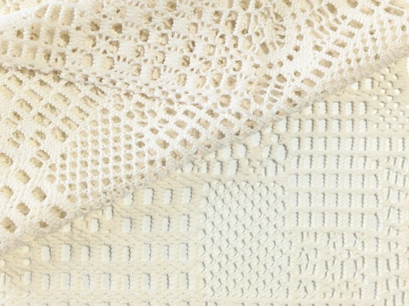 White Openwork Crochet Fabric 4 White Openwork Crochet Fabric 4